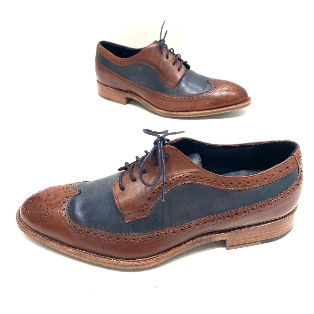Messico men’s wing tip dress shoe leather size 9.5